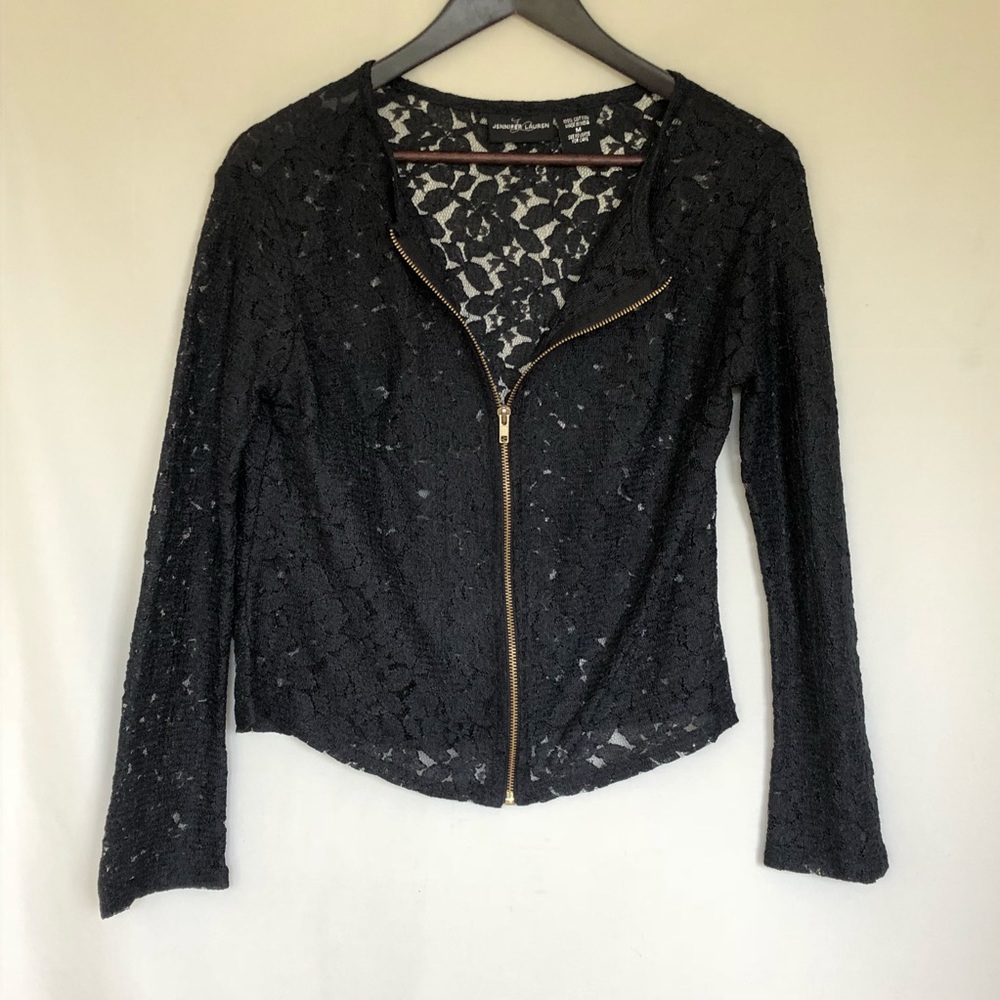 Womens Lace Jacket size Medium Jennifer Lauren
